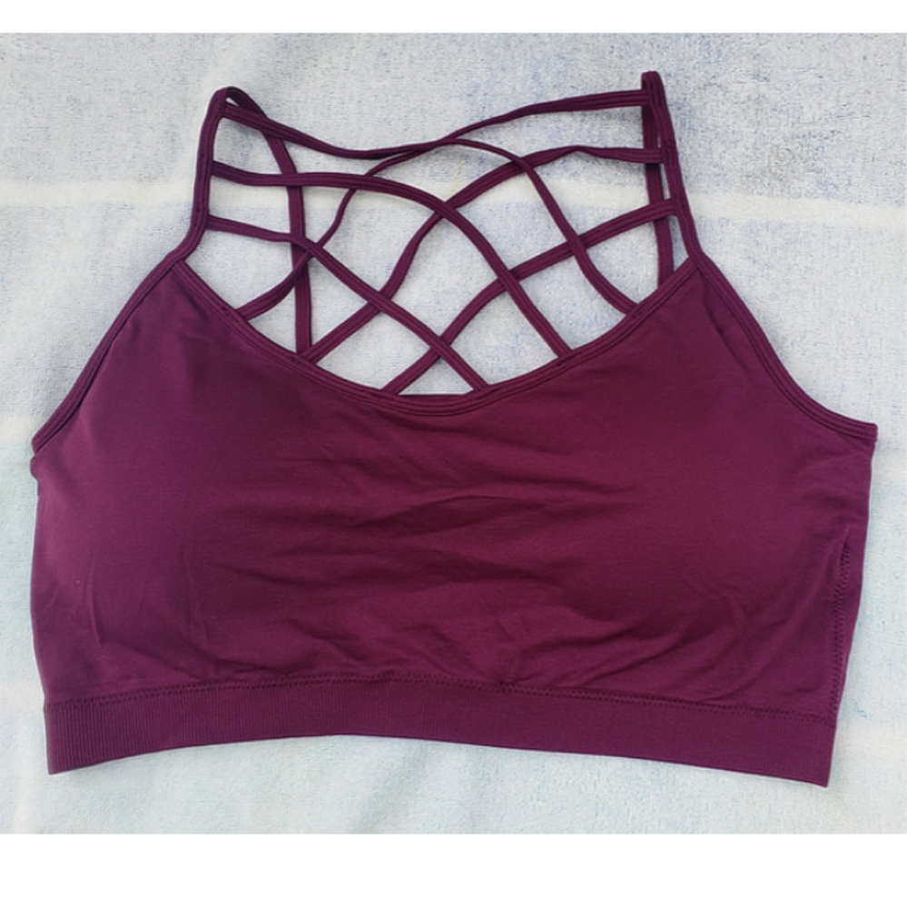Strappy Bralettes - Cranberry